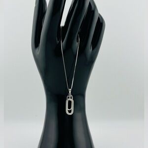 Elegant 925 Sterling Silver Pendant Necklace